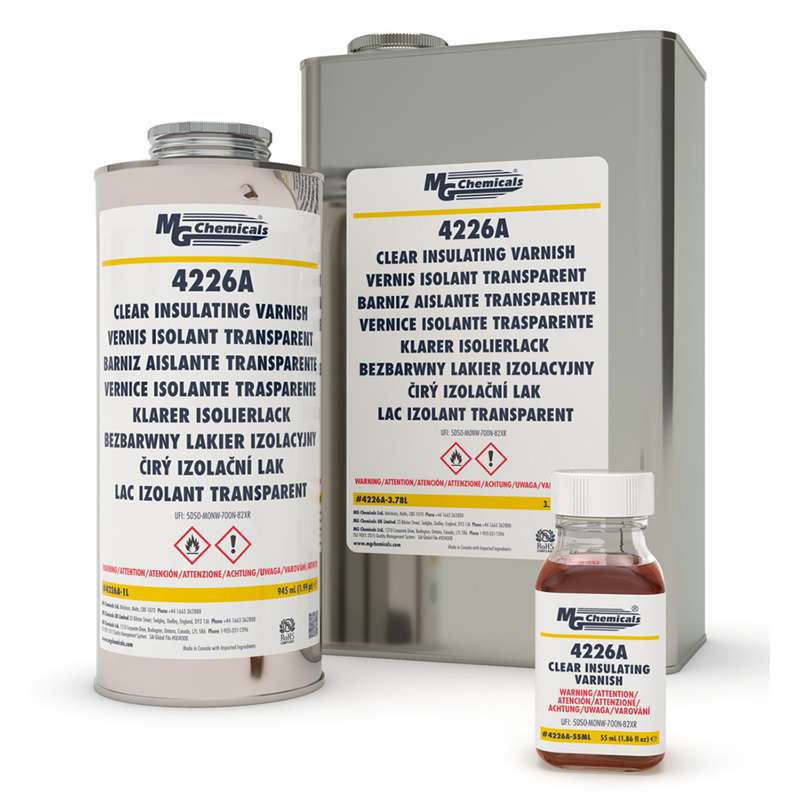 Clear Insulating Varnish Can 3.78L, 1 Gallon, 1-Part Dielectric Coating